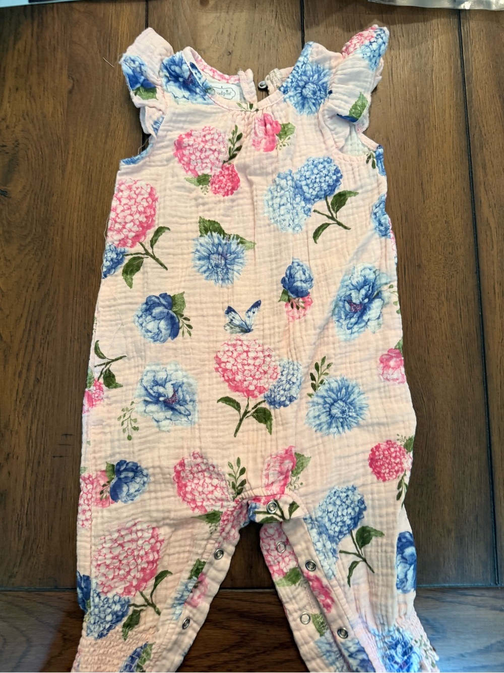 Mud Pie Hydrangea Muslin Romper